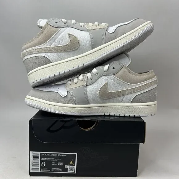 Nike Shoes Air Jordan 1 Low SE Craft Inside Out “Tech Grey” 2024 - Picture 3 of 8